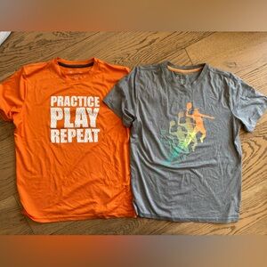 Xersion Boys Quick-Dri Athletic T-Shirt Bundle Size 14/16: Orange, Gray